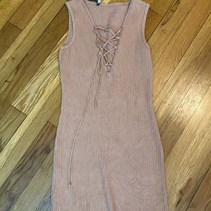 Tie up mini dress forever 21